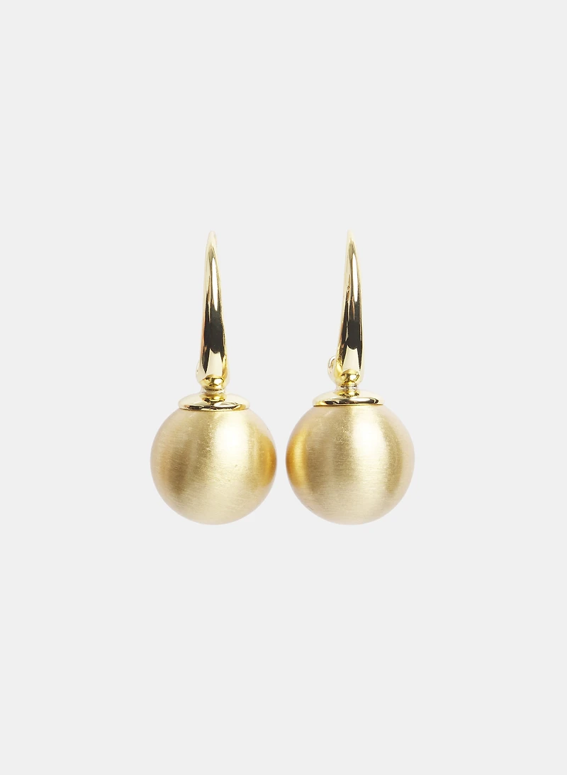 Metallic Ball Drop Earrings