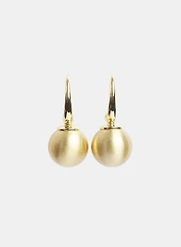 Metallic Ball Drop Earrings
