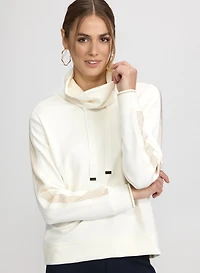 Rhinestone Trim Scuba Top