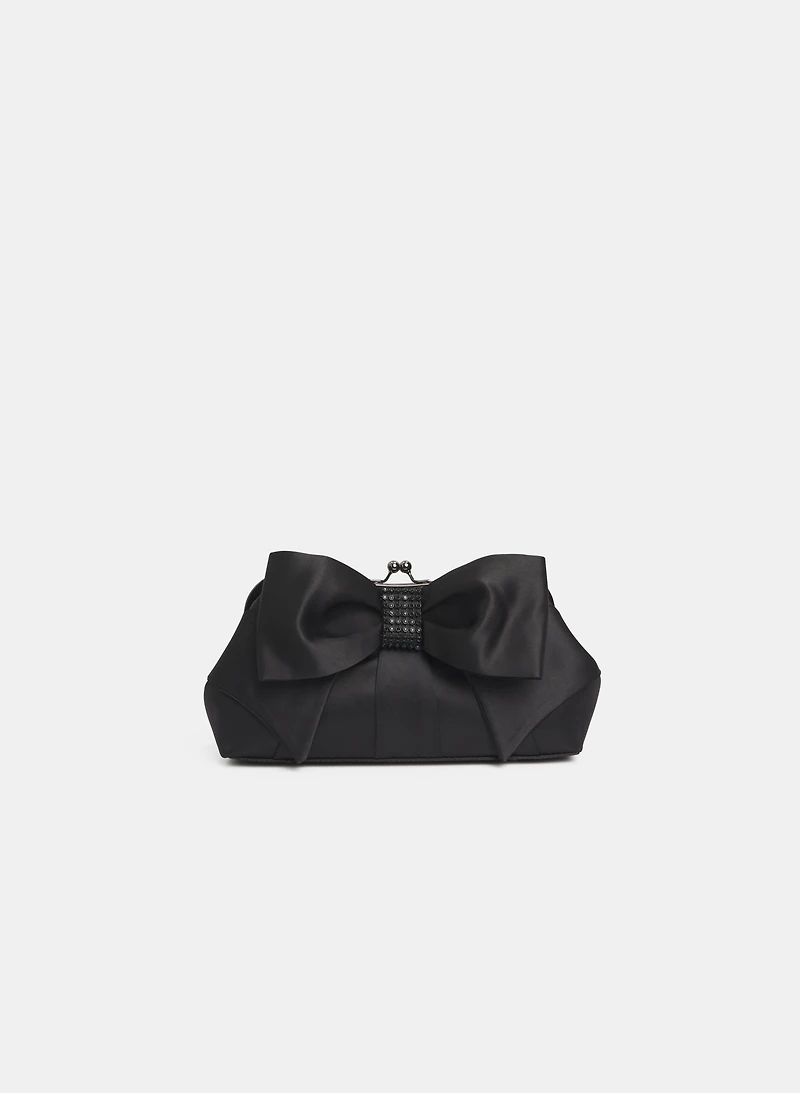 Satin Bow Clutch