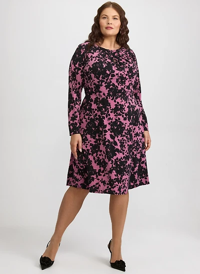 Robe florale en jersey