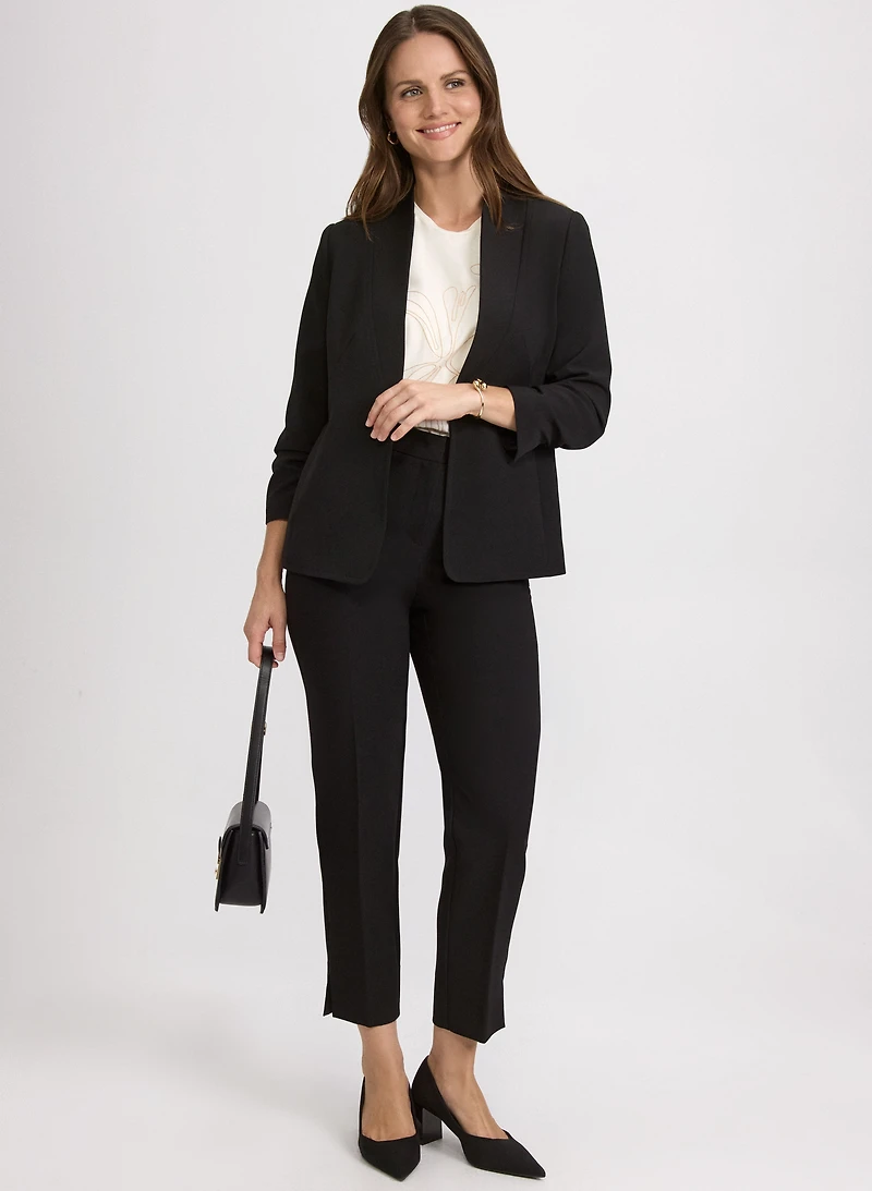 Twill 3/4 Sleeve Blazer & Emma Slim-Leg Pants