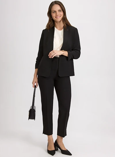 Twill 3/4 Sleeve Blazer & Emma Slim-Leg Pants