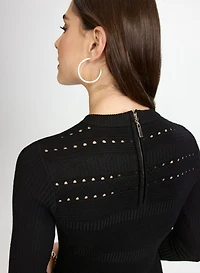 Robe ajustée et évasée en tricot