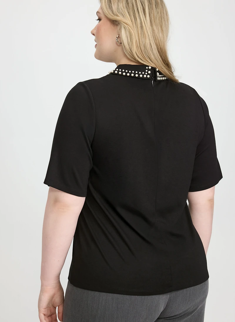 Pearl Collar Top