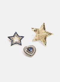 Star & Heart Brooch Set