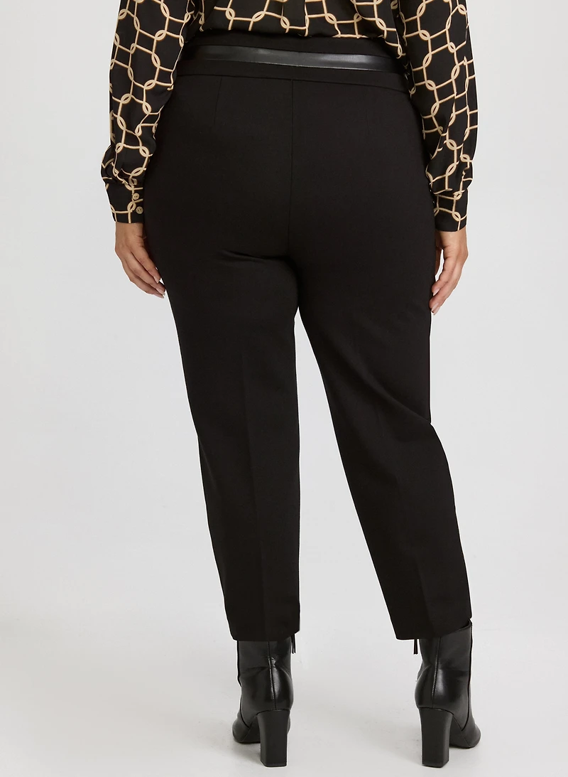 Sofia Pull-On Slim-Leg Pants