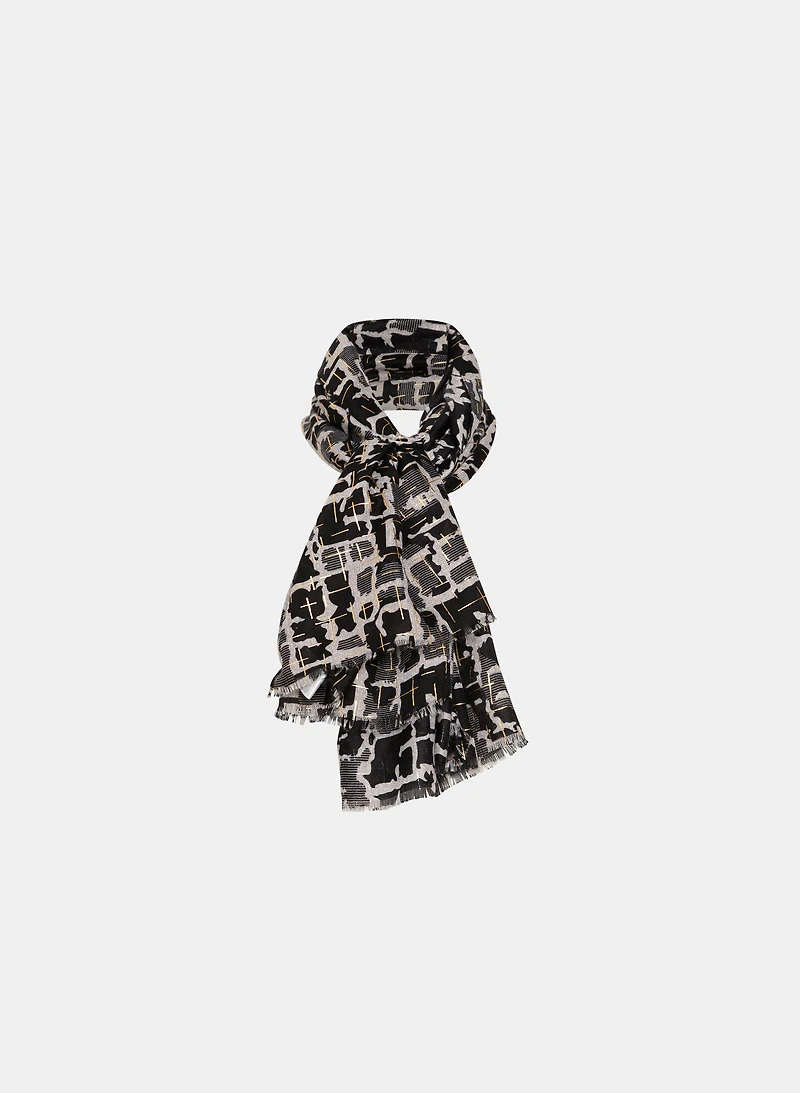 Foulard abstrait métallique