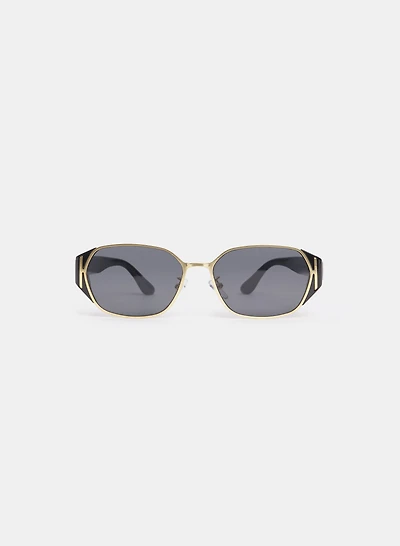 Oval Mixed Frame Sunglasses