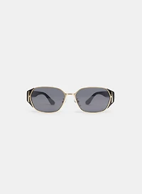 Oval Mixed Frame Sunglasses