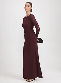 Robe à paillettes ras-du-cou