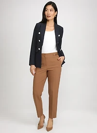 Button Detail Blazer & Slim-Leg Pants