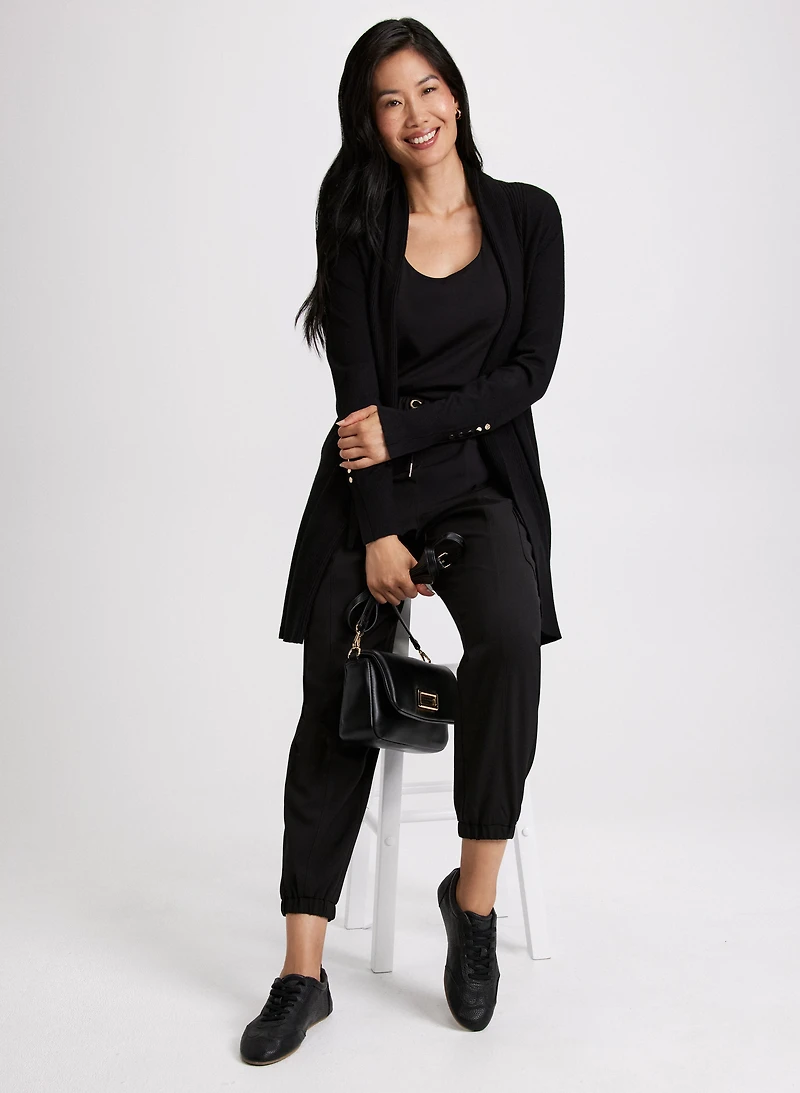 Cardigan à boutons et pantalon cargo