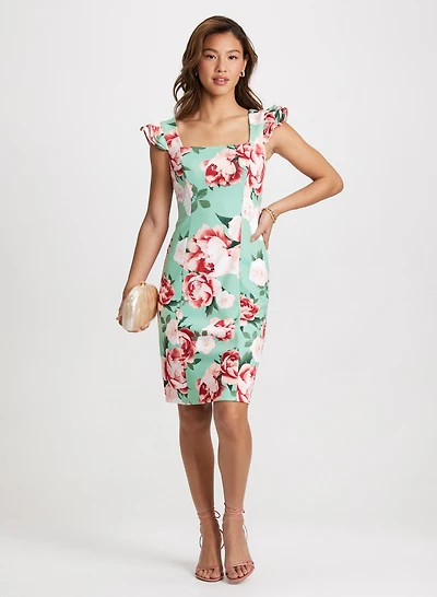 Robe florale à volants