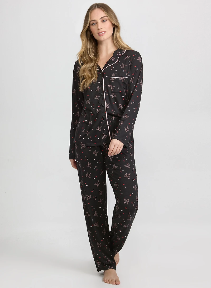 Bow Print Pyjama Set