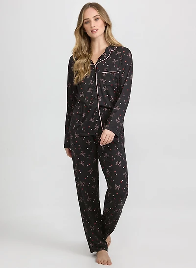 Bow Print Pyjama Set