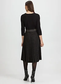 Robe plissée métallique