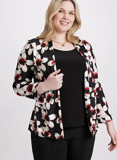 Floral Layered Illusion Top