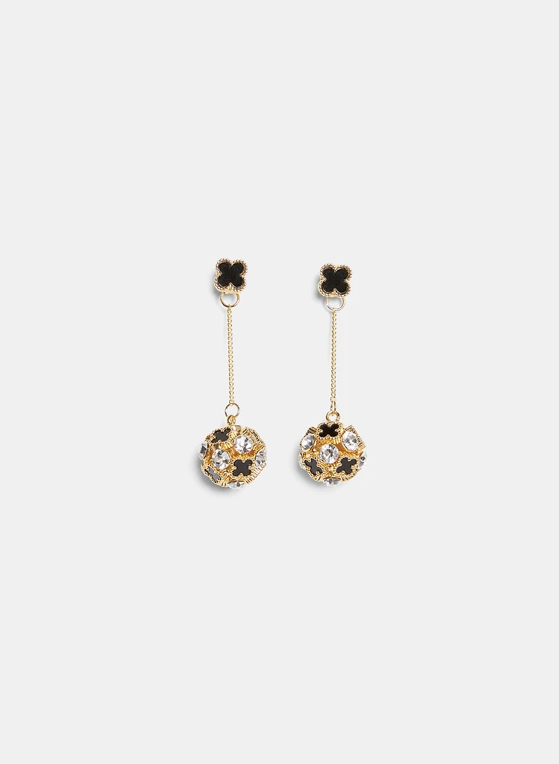 Boucles d'oreilles à trèfles en résine