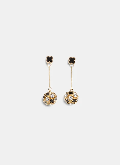 Boucles d'oreilles à trèfles en résine