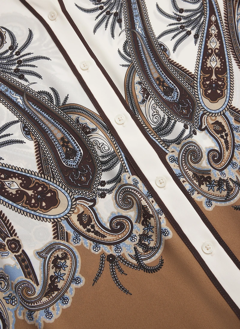 Sleeveless Paisley Blouse