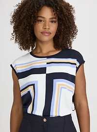 Geometric Print Top