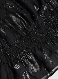 Foil Floral Blouse