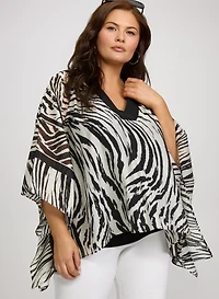 Joseph Ribkoff - Animal Chiffon Blouse
