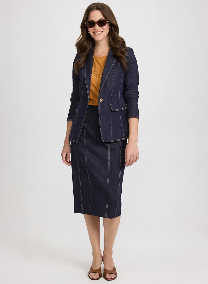 Jupe crayon en denim