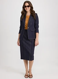 Jupe crayon en denim
