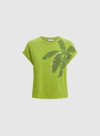 Palm Placement Print T-Shirt