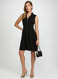 Zip-Up Tassel Detail Dress
