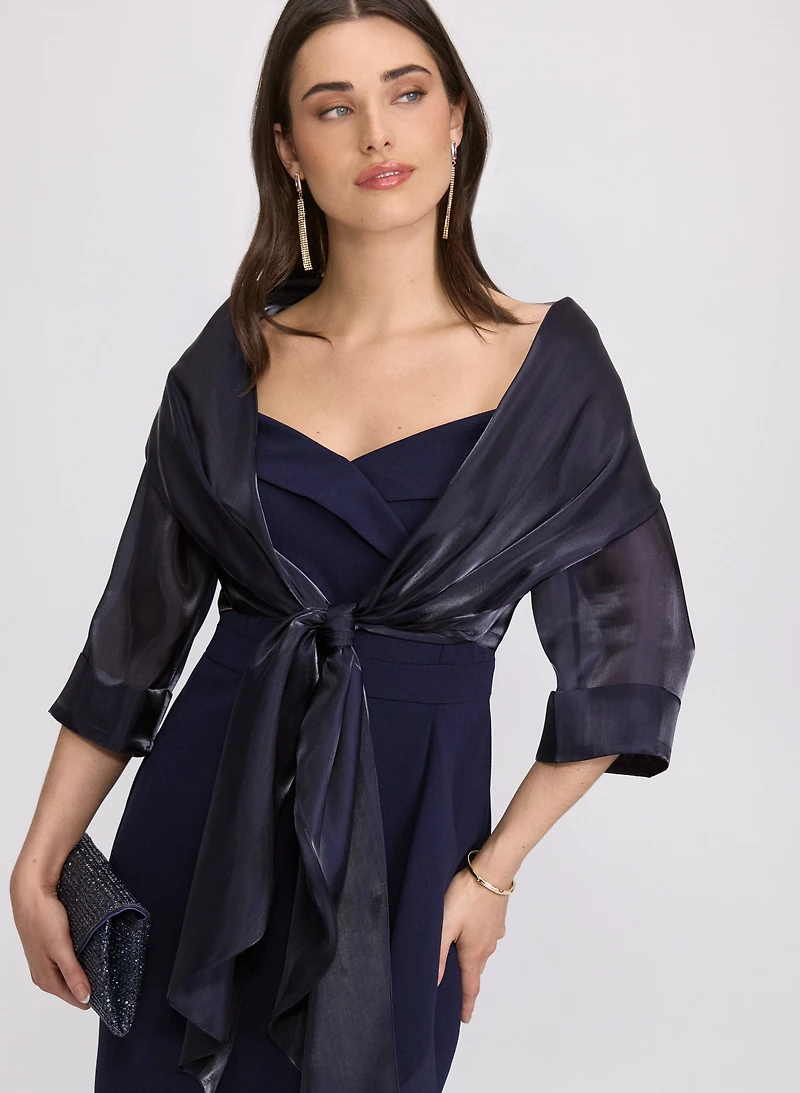 Organza Tie-Front Bolero