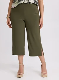 Side Slit Pull-On Capris