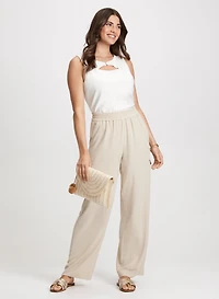 Sleeveless Top & Wide Leg Cargo Pants