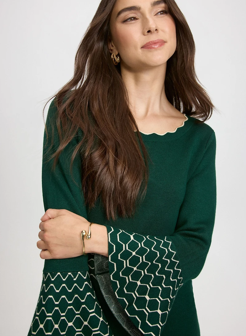 Scalloped Detail Dress