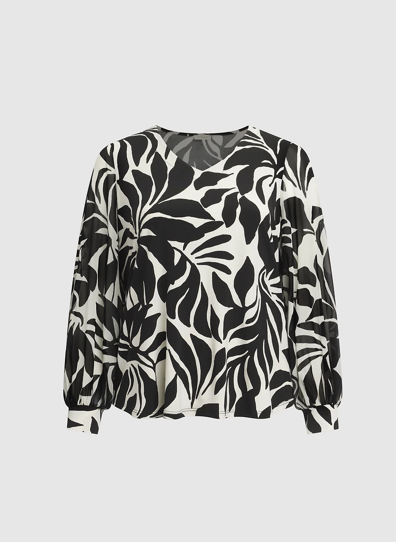 Palm Print Top