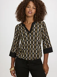 Geometric Print Top