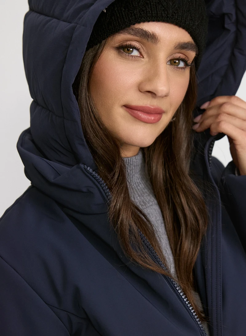 Manteau long matelass