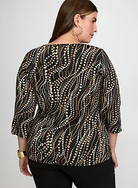 Dot Print Jersey Top