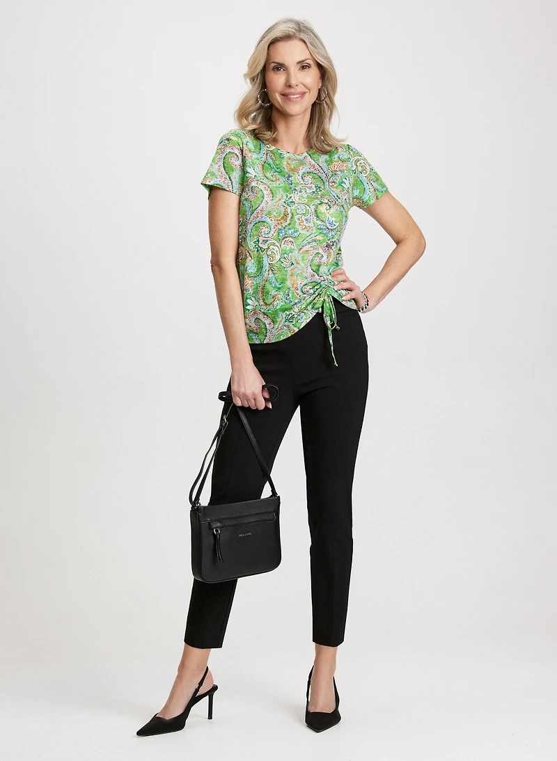 T-shirt paisley et pantalon à jambe étroite