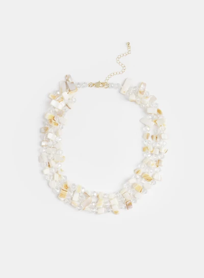 Collier à trois rangs perlés