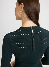 Robe ajustée et évasée en tricot