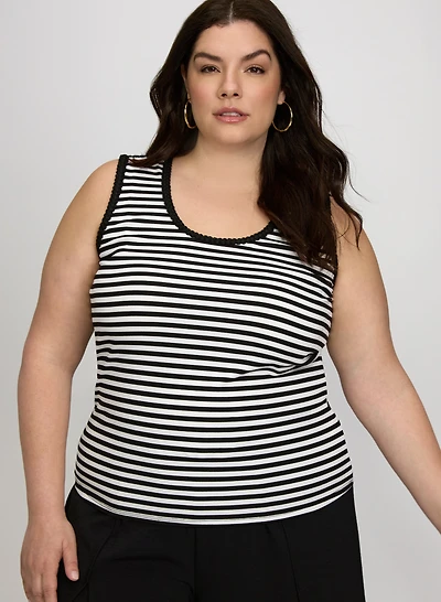 Stripe Scoop Neck Tank Top