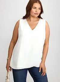 Blouse sans manches à encolure en V