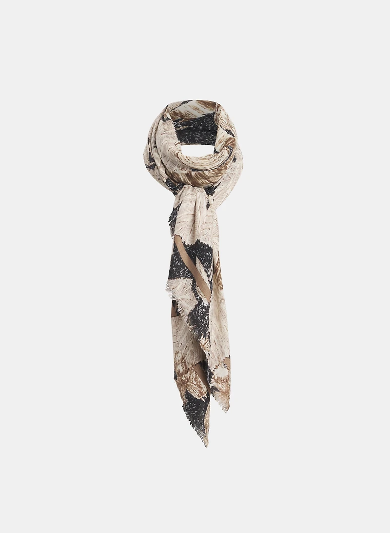 Floral Print Square Scarf