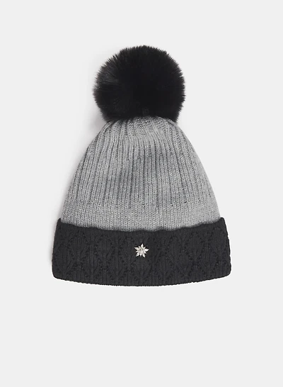 Tuque festonnée bicolore