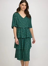 Robe en chiffon métallique