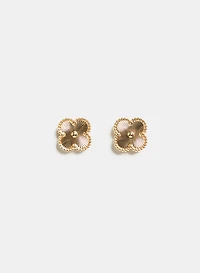 Textured Clover Earrings