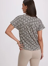 Geometric Print Top